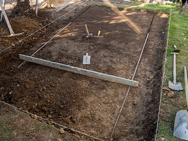 A layout for a slab pour