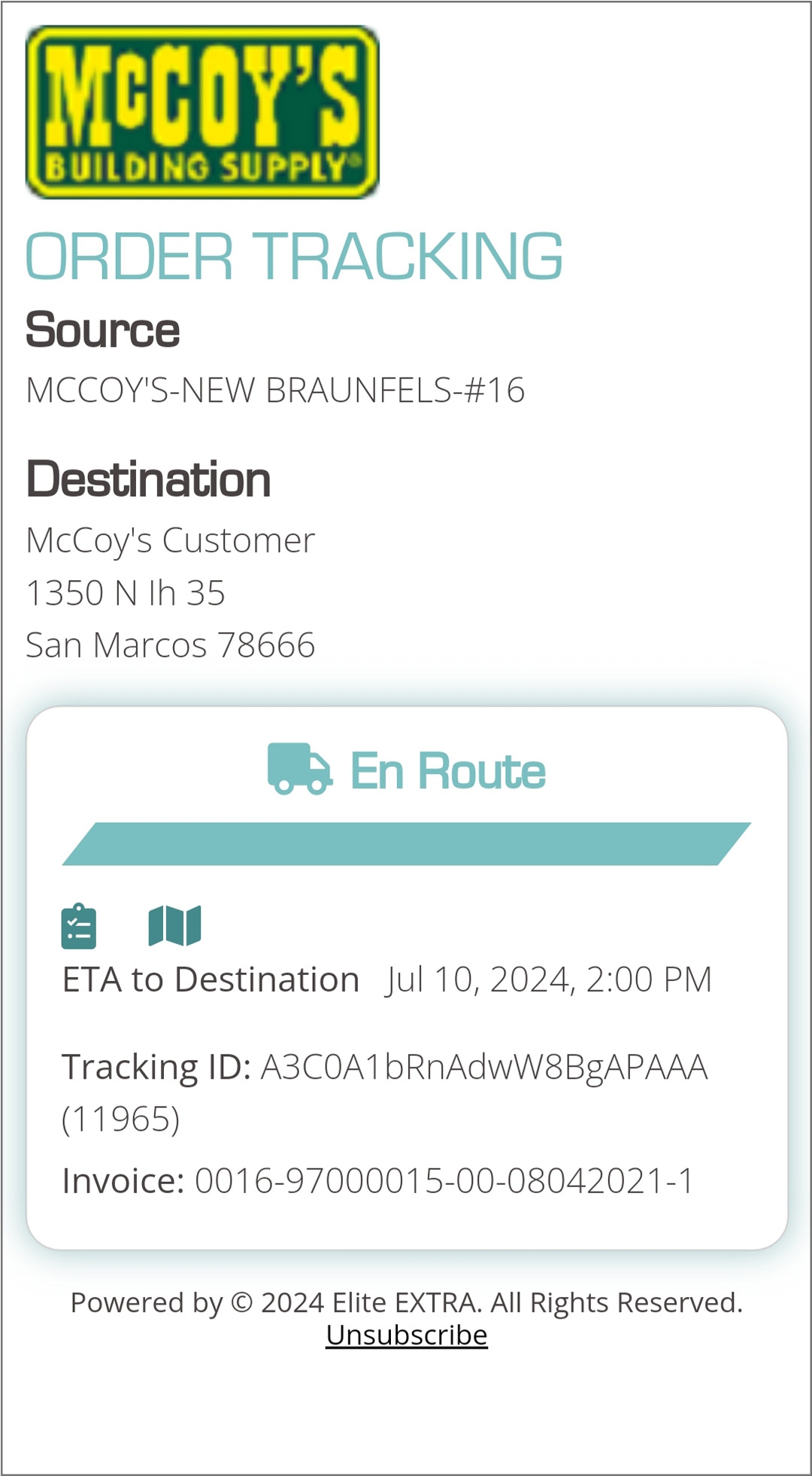 tracking enroute tracking enroute