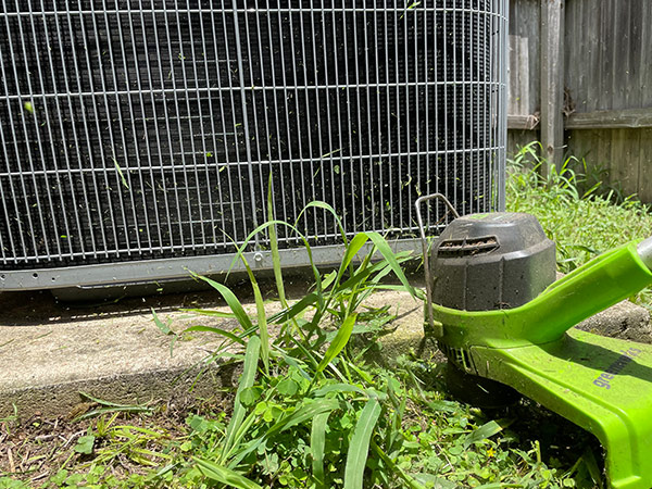 Remove Plants and Debris Away from AC Condenser Remove Plants and Debris